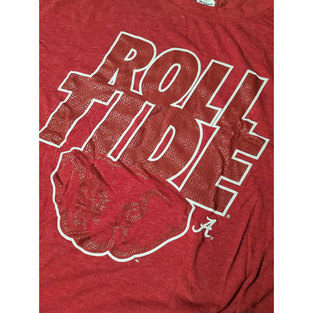 Alabama Roll Tide Short Sleeve Shirt - Size  XL By Majestic (Section 10) - Picture 2 of 4